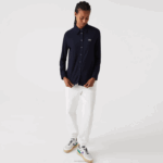 Lacoste camisa piquê de algodão gola francesa mulheres azul marinho 166 88BL2649 - Image 2