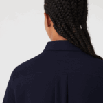 Lacoste camisa piquê de algodão gola francesa mulheres azul marinho 166 88BL2649 - Image 4