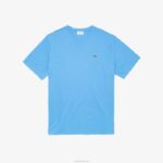 Lacoste camisa polo de algodão com decote em v canelado regular fit (tamanho grande) homens azul 4x 88BL708