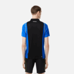 Lacoste camisa pólo de poliéster reciclado de tênis homens preto azul amarelo xis 88BL85 - Image 3