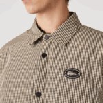 Lacoste camisa xadrez repelente de água homens bege marinho verde caqui 87e 88BL1549 - Image 4