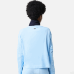 Lacoste camiseta de banda estampada folgada mulheres hbp azul 88BL2571 - Image 3