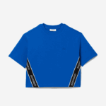 Lacoste camiseta de bandas estampada folgada mulheres azul k1q 88BL2546 - Image 4