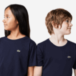 Lacoste camiseta de jérsei de algodão gola redonda crianças azul marinho 166 88BL2998 - Image 2