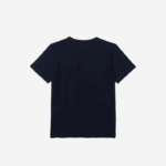 Lacoste camiseta de jérsei de algodão gola redonda crianças azul marinho 166 88BL2998 - Image 6
