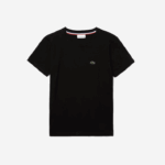 Lacoste camiseta de jérsei de algodão gola redonda crianças preto 031 88BL2997