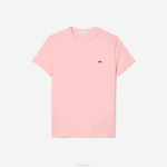 Lacoste camiseta de jérsei de algodão pima decote careca homens rosa kf9 88BL90