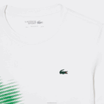 Lacoste camiseta esportiva regular fit com marca contrastante homens branco 001 88BL91 - Image 5