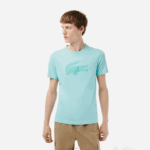 Lacoste camiseta esportiva respirável de crocodilo com estampa 3d homens zki verde claro 88BL86
