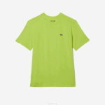 Lacoste camiseta esportiva respirável homens amarelo 90v 88BL181