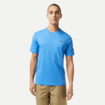 Lacoste camiseta esportiva respirável homens azul l99 88BL50