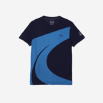 Lacoste camiseta esportiva x theo curin com estampa mulheres azul marinho branco vll 88BL944 - Image 5