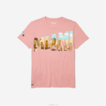 Lacoste camiseta estampada miami open miami homens rosa 5vg 88BL890
