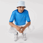 Lacoste camiseta gola contrastante regular fit homens azul 4x 88BL856 - Image 6