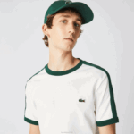 Lacoste camiseta gola contrastante regular fit homens branco 70v 88BL855