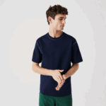 Lacoste camiseta piquê de mistura de algodão reversível homens azul marinho ge5 88BL918