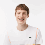 Lacoste camiseta tênis x daniil medvedev homens branco azul laranja wyi 88BL26 - Image 2