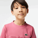 Lacoste camiseta tênis x daniil medvedev Rapazes rosa vermelho azul c1y 88BL3004 - Image 2
