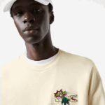 Lacoste camisola de algodão orgânico distintivo homens branco xfj 88BL989 - Image 4