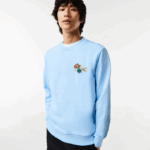 Lacoste camisola de algodão orgânico distintivo homens hbp azul 88BL990 - Image 2
