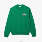 Lacoste camisola de algodão orgânico distintivo homens ldm verde 88BL991 - Image 2