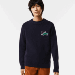 Lacoste camisola de crocodilo homens azul marinho 166 88BL1380