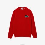 Lacoste camisola de crocodilo homens vermelho 240 88BL1382 - Image 5