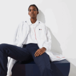 Lacoste capa de chuva dobrável esportiva edição francesa do espírito esportivo mulheres branco azul marinho vermelho a10 88BL2622