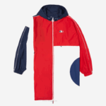 Lacoste capa de chuva oversized esportiva edição francesa do espírito esportivo homens azul marinho vermelho branco db3 88BL1299 - Image 4