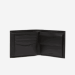Lacoste carteira de couro dobrável homens preto 000 88BL2125 - Image 2