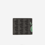 Lacoste carteira dobrável com estampa monograma the blend homens mono noir gris estragon l83 88BL1997 - Image 2