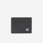 Lacoste carteira dobrável com slot para cartão interno homens preto 000 88BL1994