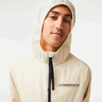 Lacoste casaco curto com capuz homens branco preto aj8 88BL382 - Image 2