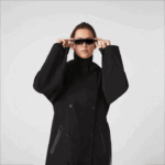 Lacoste casaco oversized mulheres preto 031 88BL2435 - Image 4