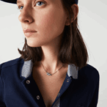 Lacoste colar de crocodilo mulheres prata 045 88BL2905
