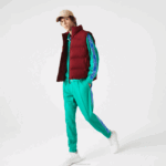 Lacoste colete de capuz dobrável homens bordeaux zs1 88BL1258 - Image 2