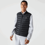 Lacoste colete repelente de água acolchoado homens preto 031 88BL1252 - Image 2