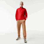 Lacoste colete repelente de água acolchoado homens vermelho 240 88BL1250 - Image 2