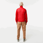 Lacoste colete repelente de água acolchoado homens vermelho 240 88BL1250 - Image 3