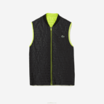 Lacoste colete reversível acolchoado esportivo homens amarelo preto g65 88BL385 - Image 6