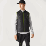 Lacoste colete reversível acolchoado esportivo homens amarelo preto g65 88BL385 - Image 7