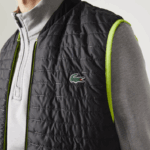 Lacoste colete reversível acolchoado esportivo homens amarelo preto g65 88BL385 - Image 9