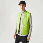 Lacoste colete reversível acolchoado esportivo homens amarelo preto g65 88BL385 - Image 10