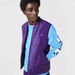 Lacoste colete reversível acolchoado esportivo homens roxo azul marinho se3 88BL386 - Image 4