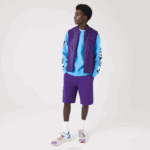 Lacoste colete reversível acolchoado esportivo homens roxo azul marinho se3 88BL386 - Image 8