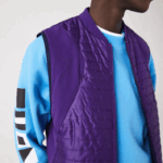 Lacoste colete reversível acolchoado esportivo homens roxo azul marinho se3 88BL386 - Image 9