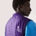 Lacoste colete reversível acolchoado esportivo homens roxo azul marinho se3 88BL386 - Image 10