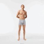 Lacoste Conjunto de 3 cuecas boxer com estampa de logo homens lombo verde cáqui cinza gc9 88BL447
