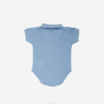 Lacoste conjunto de macacão piquê de algodão orgânico para bebê crianças pés azuis 88BL2989 - Image 2