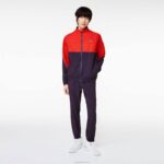 Lacoste conjunto jogger tênis x novak djokovic homens bqs azul marinho vermelho 88BL268